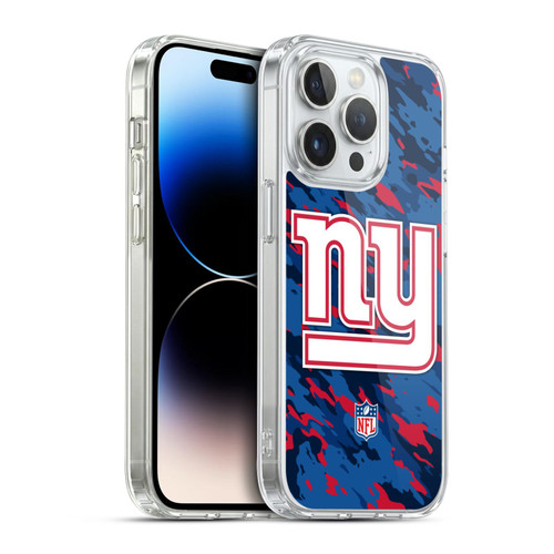 NFL New York Giants Logo Camou Soft Gel Case for Apple iPhone 14 Pro & MagSafe