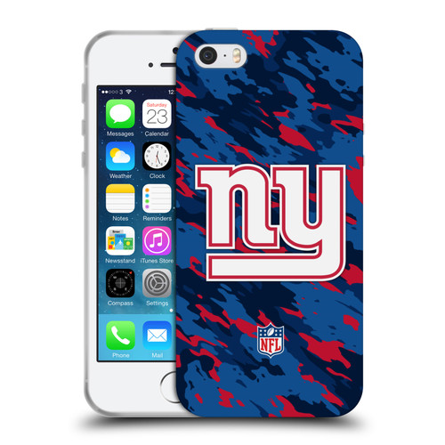 NFL New York Giants Logo Camou Soft Gel Case for Apple iPhone 5 / 5s / iPhone SE 2016