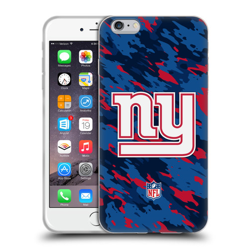 NFL New York Giants Logo Camou Soft Gel Case for Apple iPhone 6 Plus / iPhone 6s Plus