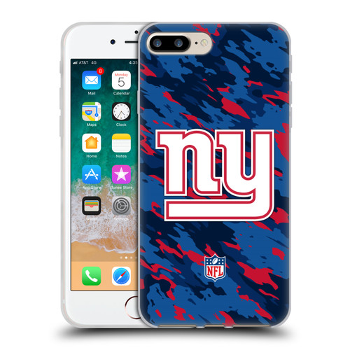 NFL New York Giants Logo Camou Soft Gel Case for Apple iPhone 7 Plus / iPhone 8 Plus