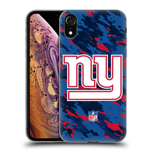 NFL New York Giants Logo Camou Soft Gel Case for Apple iPhone XR
