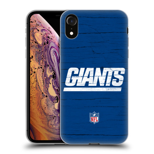 NFL New York Giants Logo Distressed Look Soft Gel Case for Apple iPhone XR