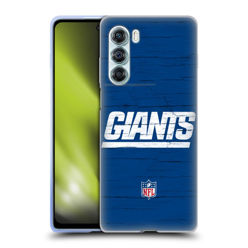 NFL New York Giants Logo Distressed Look Soft Gel Case for Motorola Edge S30 / Moto G200 5G