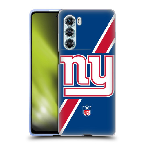 NFL New York Giants Logo Stripes Soft Gel Case for Motorola Edge S30 / Moto G200 5G