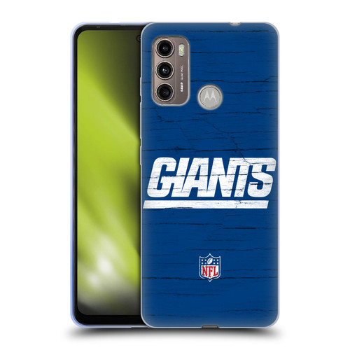 NFL New York Giants Logo Distressed Look Soft Gel Case for Motorola Moto G60 / Moto G40 Fusion