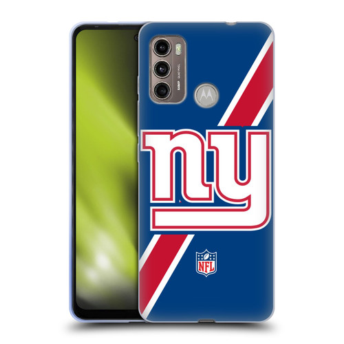 NFL New York Giants Logo Stripes Soft Gel Case for Motorola Moto G60 / Moto G40 Fusion