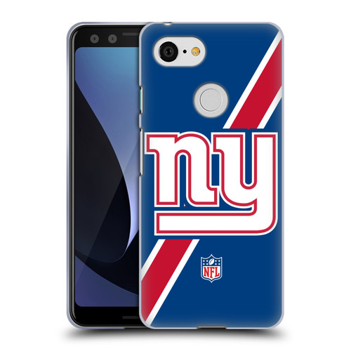 NFL New York Giants Logo Stripes Soft Gel Case for Google Pixel 3