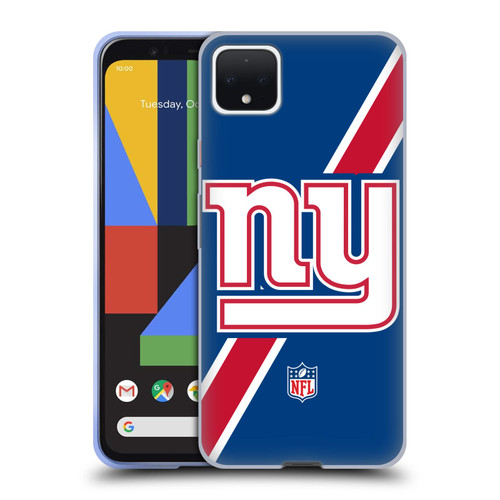 NFL New York Giants Logo Stripes Soft Gel Case for Google Pixel 4 XL