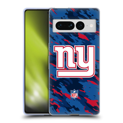NFL New York Giants Logo Camou Soft Gel Case for Google Pixel 7 Pro