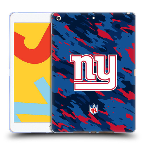 NFL New York Giants Logo Camou Soft Gel Case for Apple iPad 10.2 2019/2020/2021