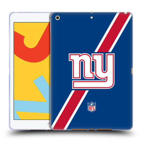 NFL New York Giants Logo Stripes Soft Gel Case for Apple iPad 10.2 2019/2020/2021