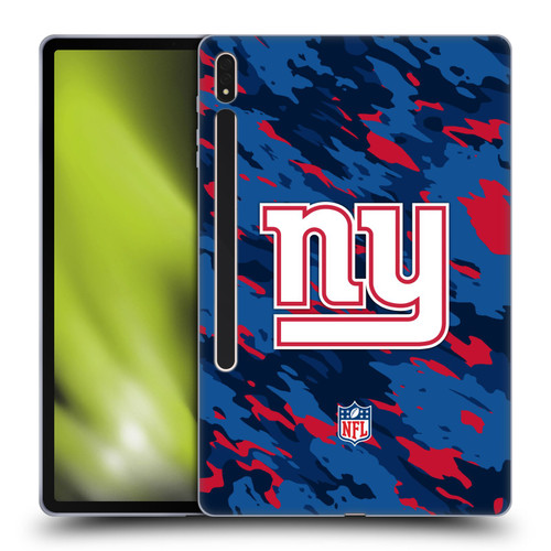 NFL New York Giants Logo Camou Soft Gel Case for Samsung Galaxy Tab S8 Plus