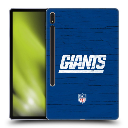 NFL New York Giants Logo Distressed Look Soft Gel Case for Samsung Galaxy Tab S8 Plus