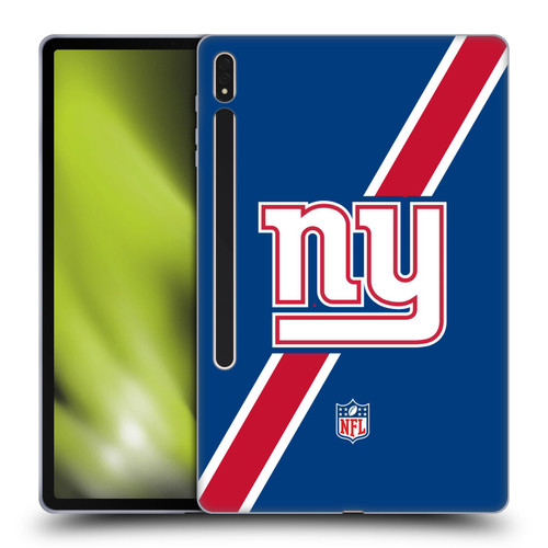 NFL New York Giants Logo Stripes Soft Gel Case for Samsung Galaxy Tab S8 Plus