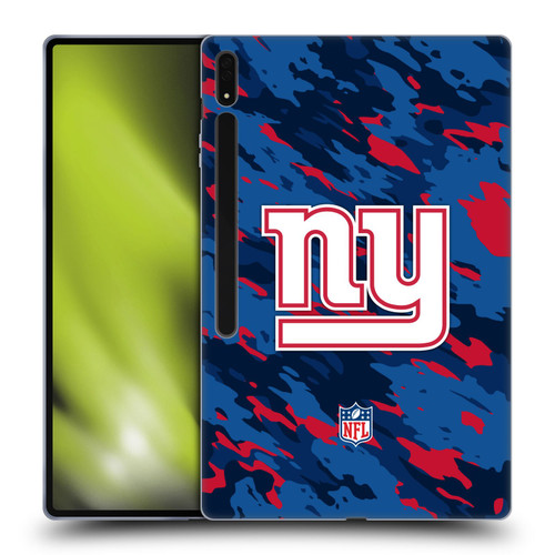 NFL New York Giants Logo Camou Soft Gel Case for Samsung Galaxy Tab S8 Ultra