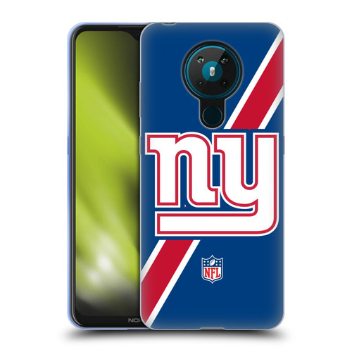 NFL New York Giants Logo Stripes Soft Gel Case for Nokia 5.3