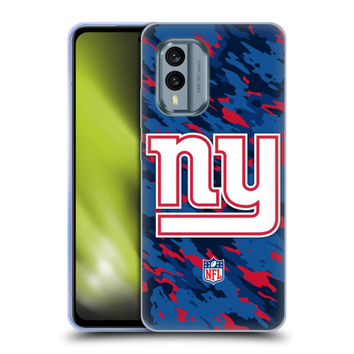 NFL New York Giants Logo Camou Soft Gel Case for Nokia X30
