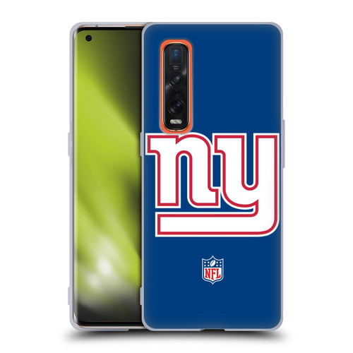 NFL New York Giants Logo Plain Soft Gel Case for OPPO Find X2 Pro 5G