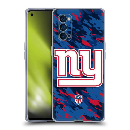 NFL New York Giants Logo Camou Soft Gel Case for OPPO Reno 4 Pro 5G