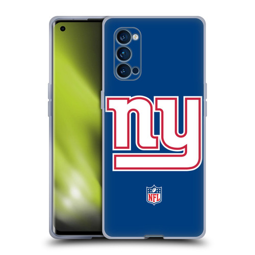 NFL New York Giants Logo Plain Soft Gel Case for OPPO Reno 4 Pro 5G