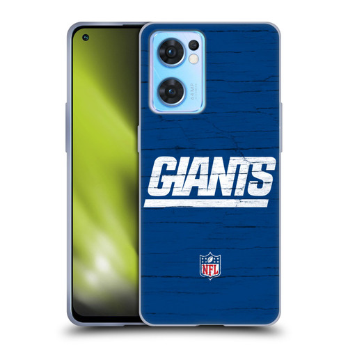 NFL New York Giants Logo Distressed Look Soft Gel Case for OPPO Reno7 5G / Find X5 Lite