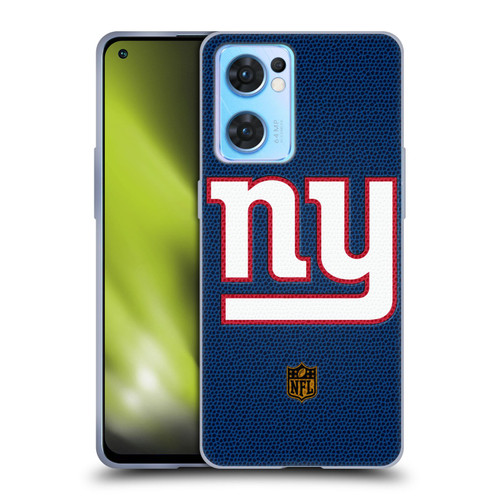 NFL New York Giants Logo Football Soft Gel Case for OPPO Reno7 5G / Find X5 Lite