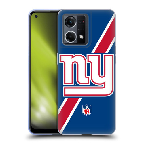 NFL New York Giants Logo Stripes Soft Gel Case for OPPO Reno8 4G