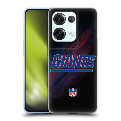 NFL New York Giants Logo Blur Soft Gel Case for OPPO Reno8 Pro