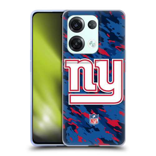 NFL New York Giants Logo Camou Soft Gel Case for OPPO Reno8 Pro