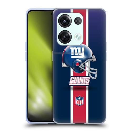 NFL New York Giants Logo Helmet Soft Gel Case for OPPO Reno8 Pro