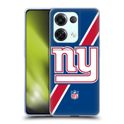 NFL New York Giants Logo Stripes Soft Gel Case for OPPO Reno8 Pro