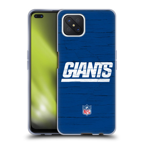 NFL New York Giants Logo Distressed Look Soft Gel Case for OPPO Reno4 Z 5G
