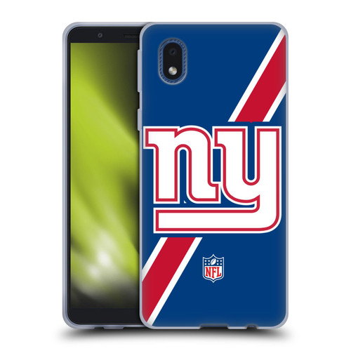 NFL New York Giants Logo Stripes Soft Gel Case for Samsung Galaxy A01 Core (2020)