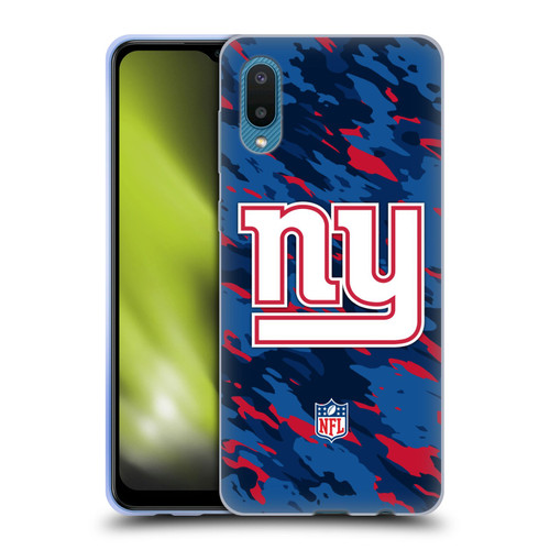 NFL New York Giants Logo Camou Soft Gel Case for Samsung Galaxy A02/M02 (2021)