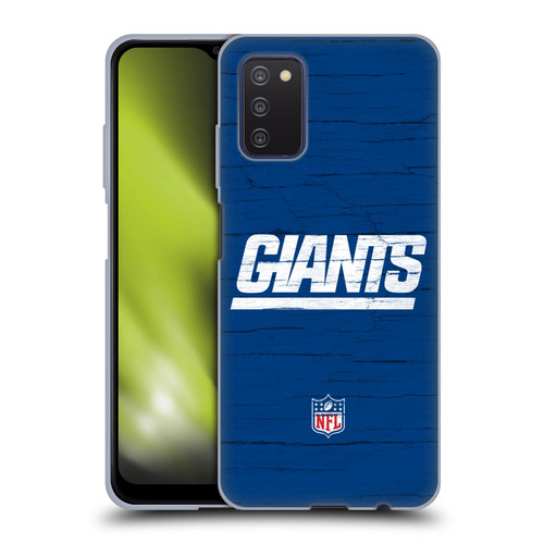 NFL New York Giants Logo Distressed Look Soft Gel Case for Samsung Galaxy A03s (2021)