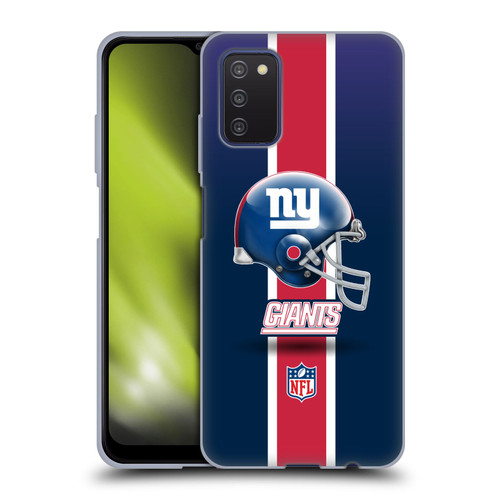 NFL New York Giants Logo Helmet Soft Gel Case for Samsung Galaxy A03s (2021)
