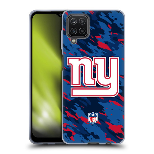 NFL New York Giants Logo Camou Soft Gel Case for Samsung Galaxy A12 (2020)