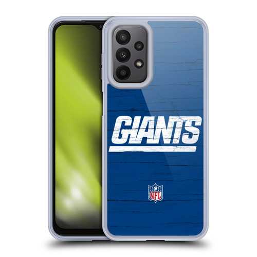 NFL New York Giants Logo Distressed Look Soft Gel Case for Samsung Galaxy A23 / 5G (2022)