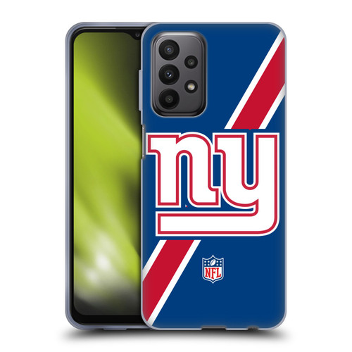 NFL New York Giants Logo Stripes Soft Gel Case for Samsung Galaxy A23 / 5G (2022)