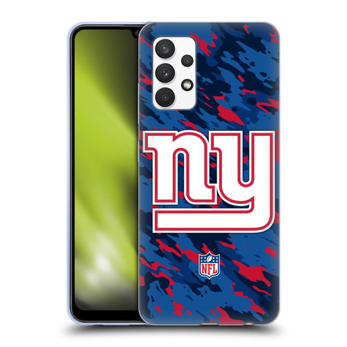 NFL New York Giants Logo Camou Soft Gel Case for Samsung Galaxy A32 (2021)