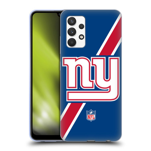 NFL New York Giants Logo Stripes Soft Gel Case for Samsung Galaxy A32 (2021)