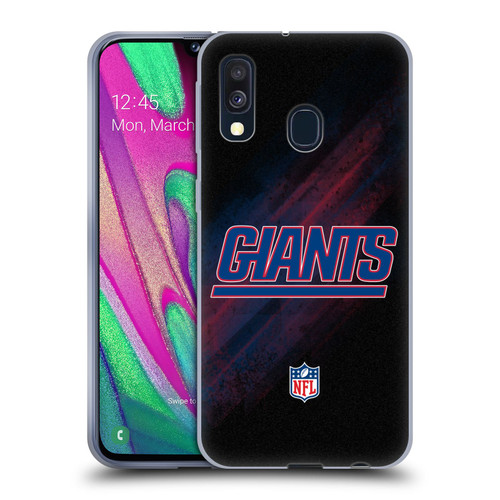 NFL New York Giants Logo Blur Soft Gel Case for Samsung Galaxy A40 (2019)