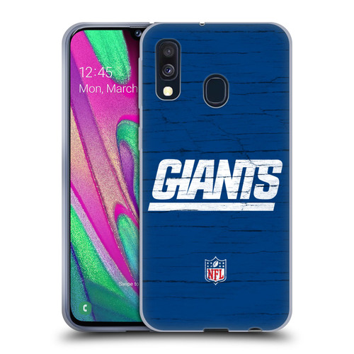 NFL New York Giants Logo Distressed Look Soft Gel Case for Samsung Galaxy A40 (2019)