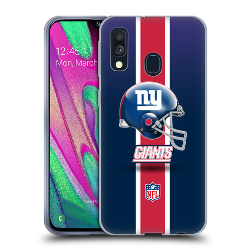 NFL New York Giants Logo Helmet Soft Gel Case for Samsung Galaxy A40 (2019)