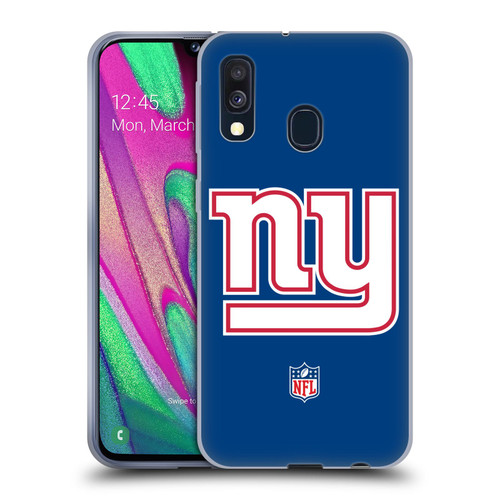NFL New York Giants Logo Plain Soft Gel Case for Samsung Galaxy A40 (2019)