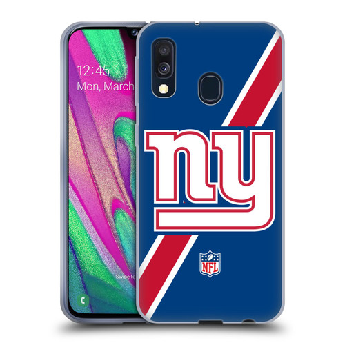 NFL New York Giants Logo Stripes Soft Gel Case for Samsung Galaxy A40 (2019)