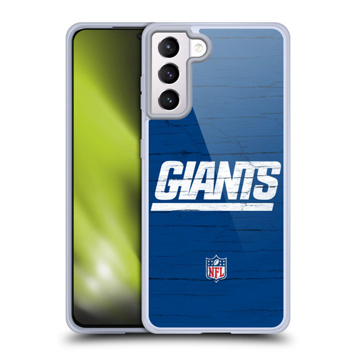 NFL New York Giants Logo Distressed Look Soft Gel Case for Samsung Galaxy S21+ 5G