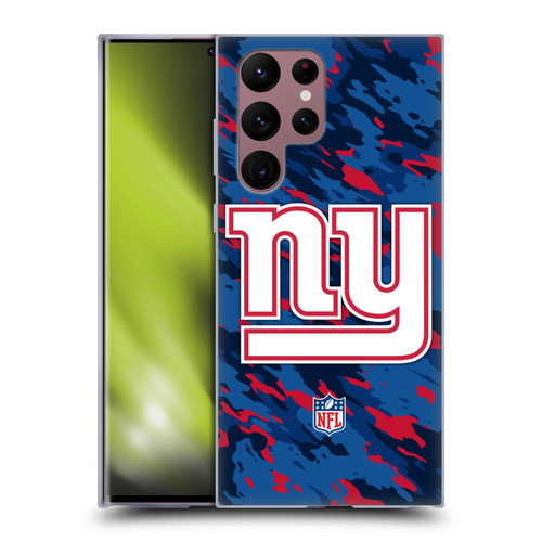 NFL New York Giants Logo Camou Soft Gel Case for Samsung Galaxy S22 Ultra 5G