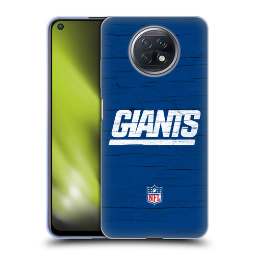 NFL New York Giants Logo Distressed Look Soft Gel Case for Xiaomi Redmi Note 9T 5G