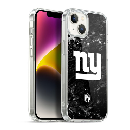 NFL New York Giants Artwork Marble Soft Gel Case for Apple iPhone 14 Plus & MagSafe